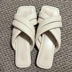 ANINE BING Slides in Ivory